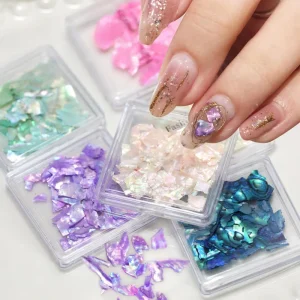 Fashionable High Quality Nail Shell Piece Jewelry Ultra-thin Abalone Slice Natural Irregular Shell Sequin for Manicure