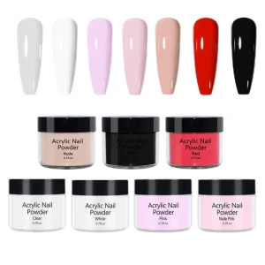 Fast Dry Nail Art Powder 2 in 1 Gel Nails 3D Decoration Acrylic Powder Dipping Powder