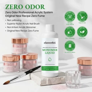 Fast Shipment Zero Odor Acrylic Monomer Liquid Non Yellowing UV Resistant Factory Bulk Goods for Nail