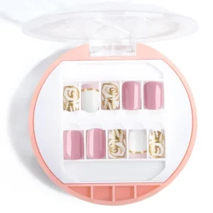 Fengshangmei French ABS High Gloss Press on Nails Art Decoration Square Nails for Finger