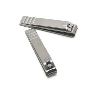 Fingernail Trimmer Stainless Steel Classic Straight Edge Toe Nail Clipper With Original File