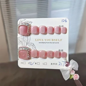 Foot Handmade Press-On Nails 10 Pcs False Nails for Fingers Unique Design Styles
