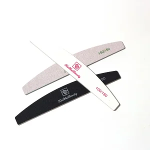 Free Logo Customization 100 180 Grit Brown Emery Double Sided Sandpaper Nail File Nail Care Tools Salon Home Use