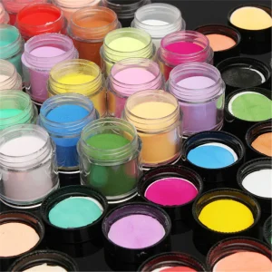 Free Nail Acrylic Free Samples 28ml Acryl Crystal Powder Colored Acrylic Nails 3D Carving Powder Extension for Dipping