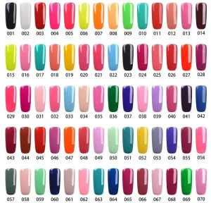 Free Sample Nail Gel Polish Color Chart Over 5000 Colors for OEM ODM