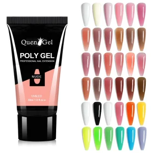 Free Samples Acryl Gel Crystal Clear Nude Colors Nails 30g Sculpture Extension Gel Poly Nail Gel