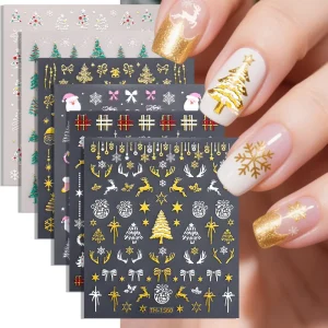 French 3D Plastic Christmas Tree Shape Nail Sticker for Nail Art DIY