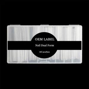 French Dual Tapered Coffin Thin Form Tips Nail Forms Silicon Nail Mold Silicone Dual Form Gel Tip