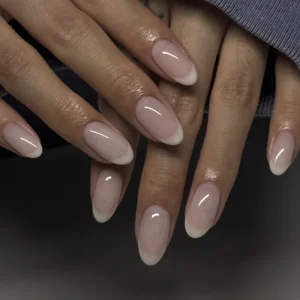French Edge Fresh Style High Quality ABS Press On Nails 24pcs for Finger Wearable Square Almond Shaped