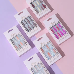 French Fashion Artificial Nails ABS Press on Nail Tips for Finger Application Nail Art Design