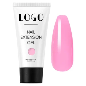 French Nail Art Salon Light Pink Poly Nail Gel Builder Extension Polish Strengthener Hard Non Toxic HEMA Free Vegan LED 30s Cure