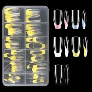 French Nail Ballerina White Tips 120pcs Full Cover ABS Press on Fingers Soft Gel Nail Art Decoration
