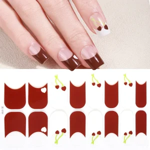 French Nail Decoration 3D Nail Art Stickers for Nails Wraps