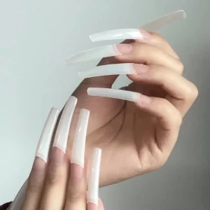 French Salon Extra Long Straight Nail Tips Extra Long Flexible Nail Tips Stiletto Pattern for Finger Application