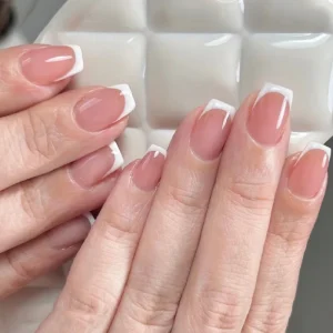 French Tip Short Press on Nails