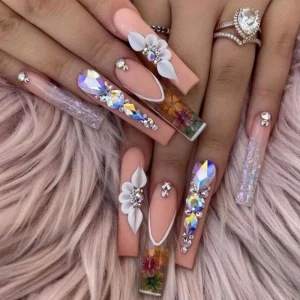 French Wearable Press on Nails Stickers for Finger Pre-Designed Salon Quality
