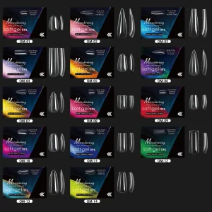 Full Cover Acrylic Nail Tips Square Jelly Poly Gel False Model with High Visibility Pattern Soft Gel Nail Tip