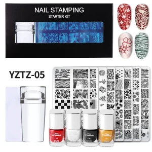 Full Set of Cross Border Printing Nail Art Tools Seal Printing Steel Plate Free Paint Nail Polish Nail Stamping Plate