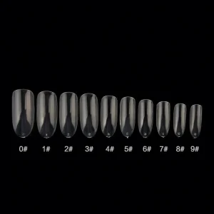 Full Size Transparent Artificial Fingernails in Various Shapes False Nail Tips