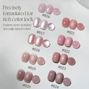GULAURI Nude Nail Polish Colors Series Without Curing Air Dry Naturally Nail Polish Pearlescent and Shimmer Colors