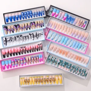 Gel Coffin False Nails Art Artificial Fingernails Short Acrylic Fake Nails Press on Nails Price