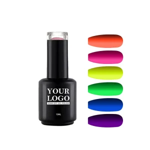 Gel Polish Custom logo Neon Color Gel Nail Polish with ODM OEM Service Glow in Dark Gel Nail Polish for Brand