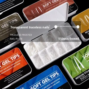 Gel X Clear Acrylic Nail Tips Super Long Press On Salon Style for Ladies and Girls XL XXL Sizes French Stiletto Patterns