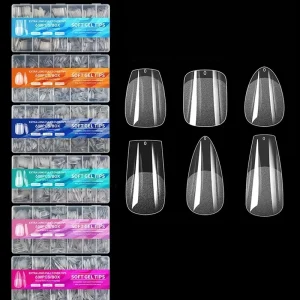 Gel X Nail Tips Full Cover 600 Pcs Fake Nails High Quality Almond Coffin Square Soft Gel Nail Tip