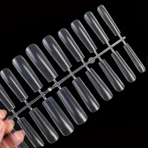 Gelsky Customize Logo 3Xl Nail Tips 600 Pcs False Nails Tapered Square Nail Tips