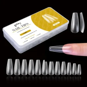 Gelsky Matte Non C Curve Coffin Nail Tip Ultra Thin Nail Tips