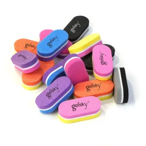 Gelsky Mini Buffer Disposable Nail Buffers Double Sided 100 180 Small Nail File Mini Pink Nail Buffers