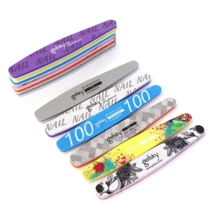 Gelsky Nail File and Buffer 2 in 1 Custom Printing 100 180 Nail Buffer Zebra Nail File