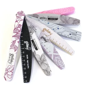 Gelsky Nail File and Buffer 80 100 120 150 180 240 Grit Nail File Set High Abrasion Resistance Professional Nail File Kit