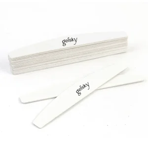 Gelsky White Nail File 80 80 Original Design Zebra Wooden Nail File 80 100
