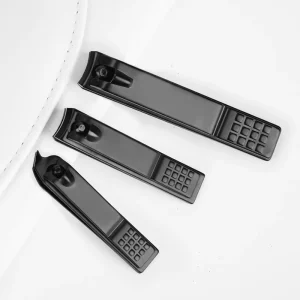 Gift Carbon Steel Small Finger Cutter Big Nail Clipper Professional 3pcs Black Men Nail Clipper Kits