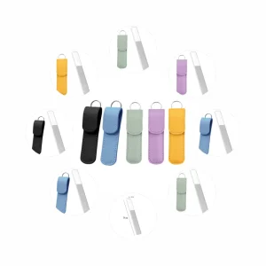 Glass Nail Buffer Polisher Finger Care Gift Beauty Tool Factory Price Custom Logo Nano Nail File with Leather Case
