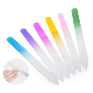 Glass Nail File Multi colors Mini Manicure 14cm Length Durable Crystal Buffer New Pattern Nail Art File Decorations Tools