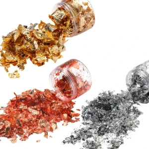 Glitter Foil Flakes Paillette Irregular Flakes Shiny Finger Nail Art Stickers for Decoration