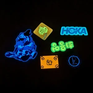 Glowing In The Dark Stickers Custom Waterproof Luminescent Material Luminous Stickers For Decoration PT