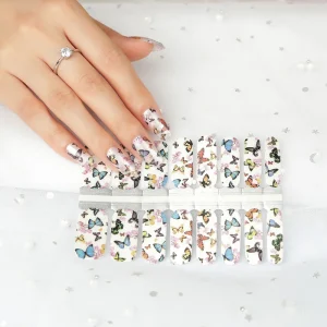 Gold Butterfly Designer 3D Moon Art Independence Day Character Nail Stickers