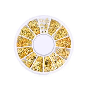 Gold Color Chameleon Stone Rhinestone Small Irregular Beads Manicure Decoration for Nail Art