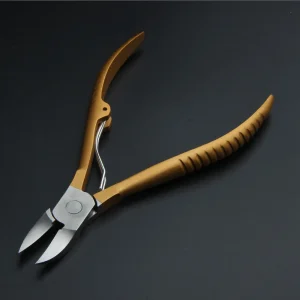 Gold Effortless Spring Back Pedicure Toenail Ingrown Thick Dead Skin Removal Nippers
