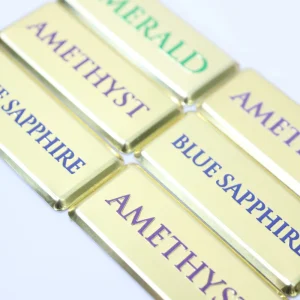 Gold Foil Perfume Nameplate Sticker Aluminum Labels With Metallic Luxury Finish for Decanter Bottle Hologram Stickers Custom