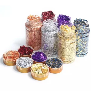 Gold Leaf Foil Flakes for Cosmetic Craft Decoration