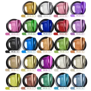 Gold Silver Solid Mirror Powder Nail Art Flash Rose Gold UV Gel Polishing Chrome Dust Metal Effect Pigment Decorations
