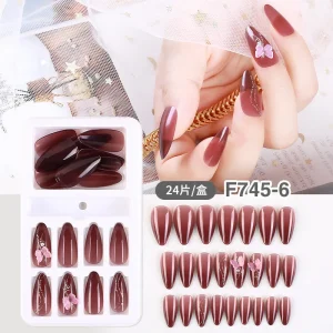Good Quality Press On Nails With Rhinestones and Glue