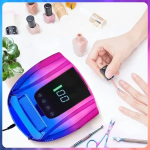 Gradient Color LED Nail Dryer Wireless Rechargeable UV Nail Lamp