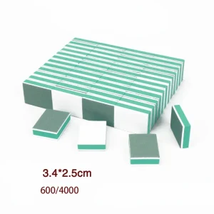 Green Square Nail Buffer Polish 600 4000 Sanding Buffer Manicure Tools Polishing Nail File Blocks Large Density Nail Polish