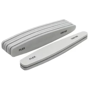 Grey Flex Emery Nail Buffer 100 180 Grit Double Sided Sponge File Reusable Customized Logo Box Packing Professional Nail Tools