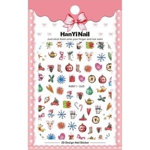 HANYI551-577 3D Halloween Nail Art Sticker Cartoon Christmas Nail Art Decoration Decals